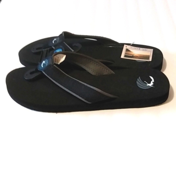 ISLAND SURF BLACK BAY FLIP FLOPS SANDALS SIZE 12 NWT - Picture 5 of 7